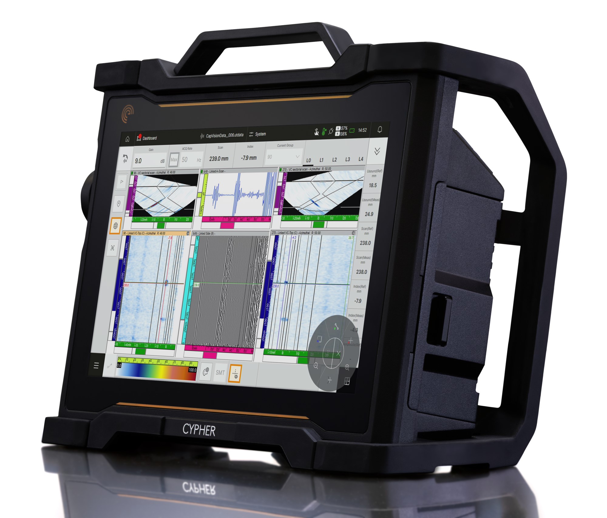 Defectoscop Compact Defectoscop ultrasonic phased array multi-grup CYPHER